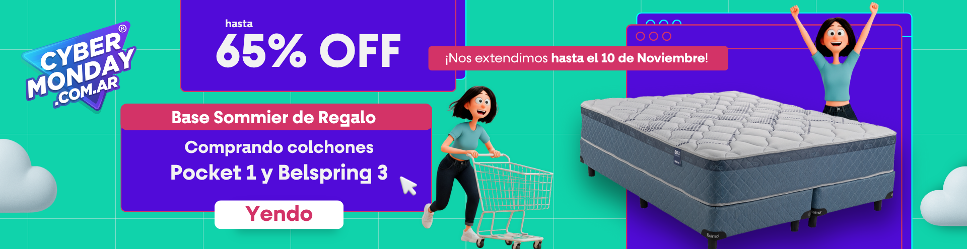 Base de regalo en Pocket 1 y Belspring 3